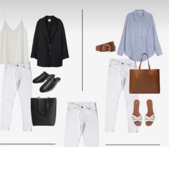 H&M White Denim Pants - Picture 9 of 9